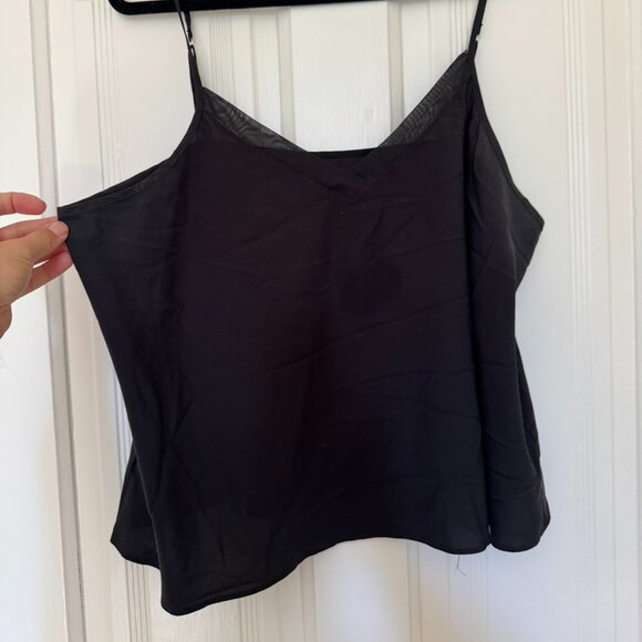 Black, thin polyester, tank top, size XL - Picture 1 of 4